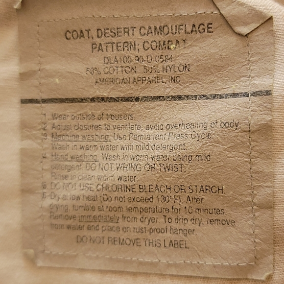 Desert Camouflaged BDU Sz L R Circa 1990 - Picture 4 of 6